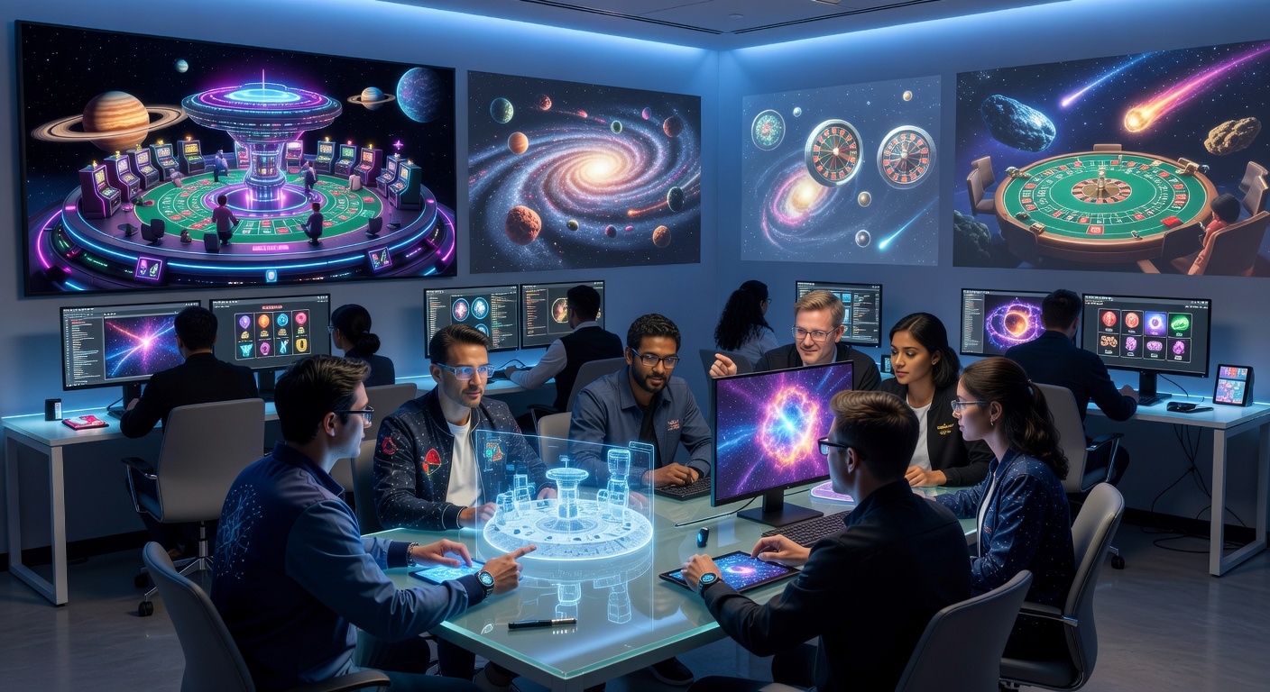 Team developing space-themed social casino experiences